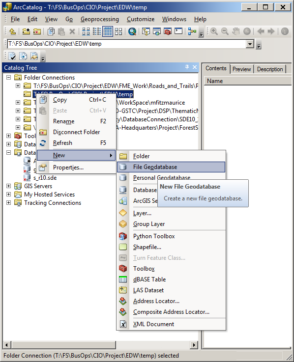 arcgis file geodatabase